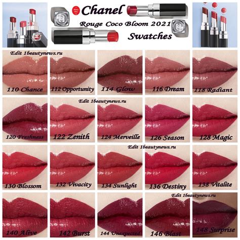 chanel rouge coco bloom colors.